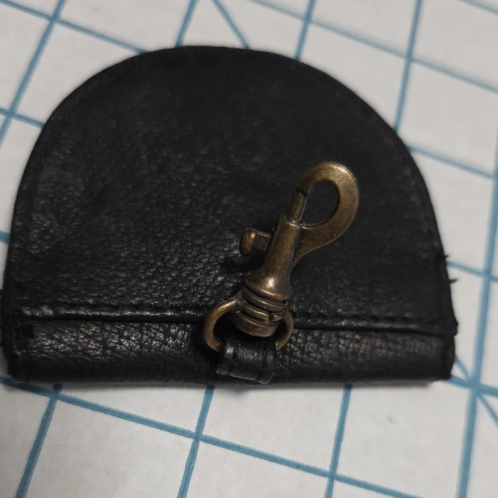 Black Key & Card Holder Men Change Handy Pocket Wallet W/Clip‎